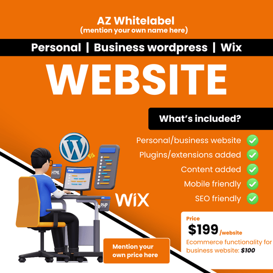 White - Label Website Design Service (WordPress & Wix) - AZ Whitelabel